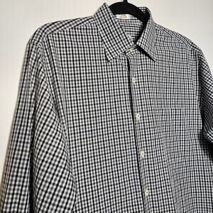 Peter Millar Men's Button Down Long Sleeves Gingham Check Size L